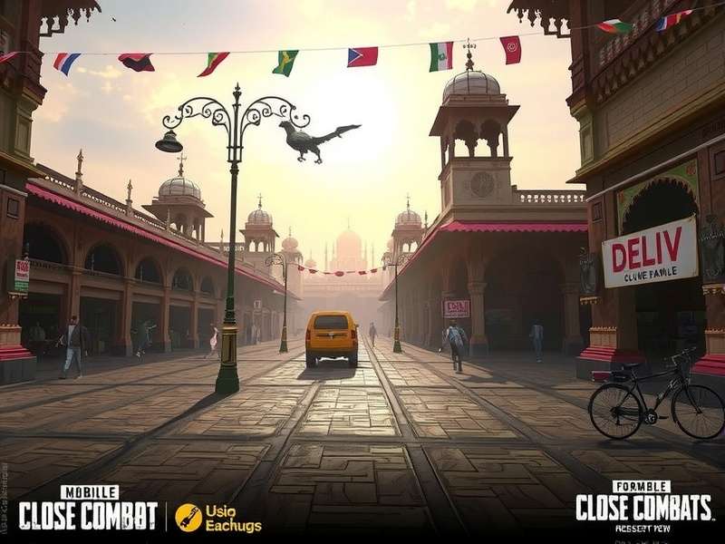 Concept art of upcoming Market Mayhem map for PUBG Mobile Close Combat based on Delhi's Chandni Chowk