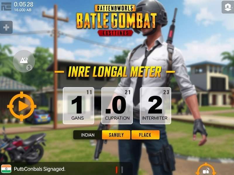 PUBG Mobile Close Combat lobby screen with Indian server selection