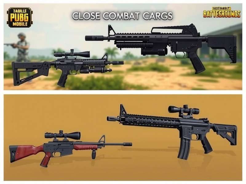 PUBG Mobile Close Combat weapons showcase including shotguns and SMGs popular in India