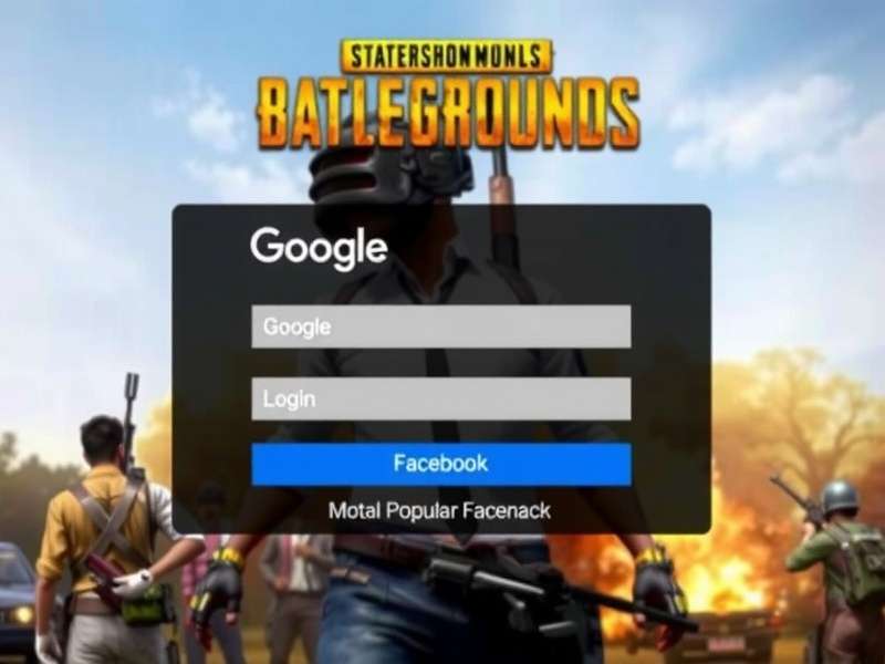 PUBG Mobile Close Combat login screen showing Google and Facebook options popular in India